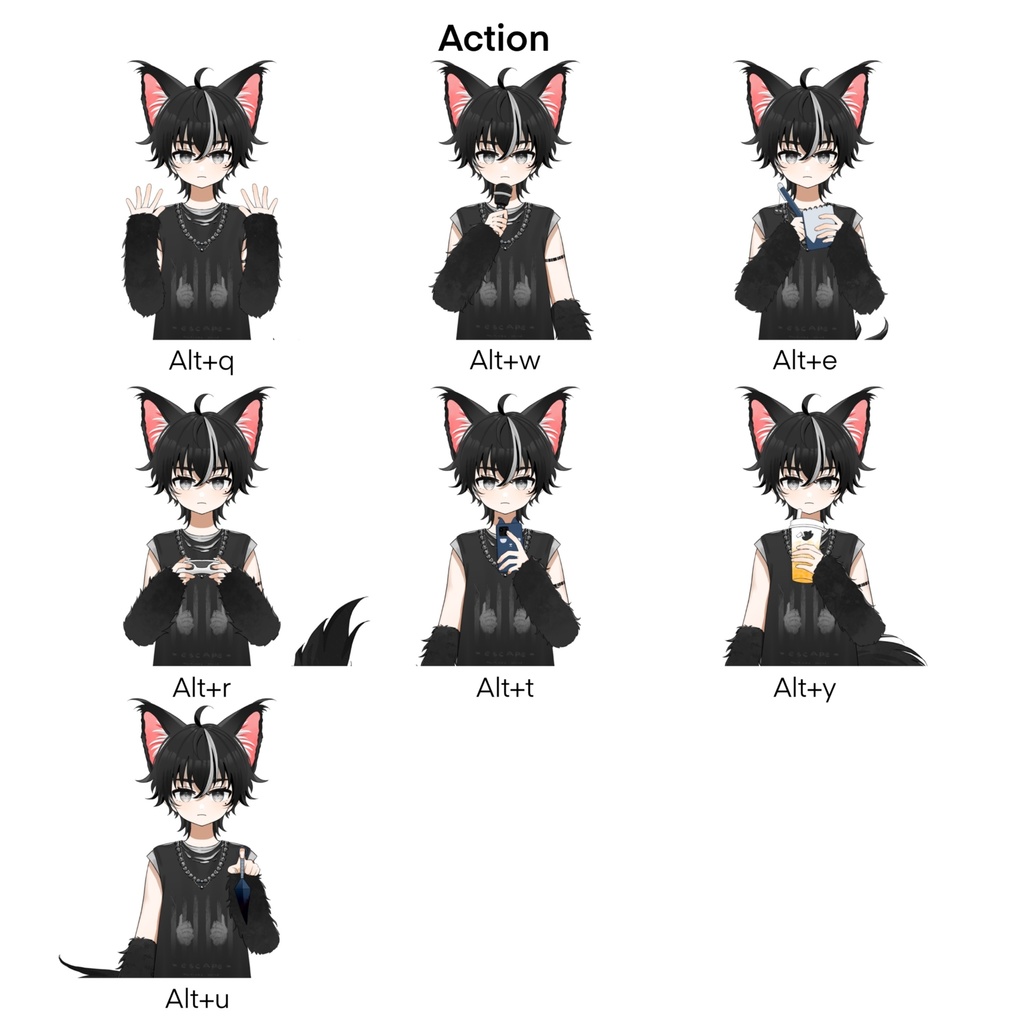 Live2d量産完成品モデルLittle cat A volume-selling finished product model.