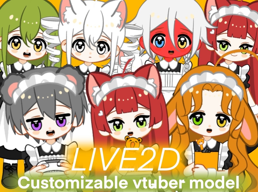 A customizable Live2D model
