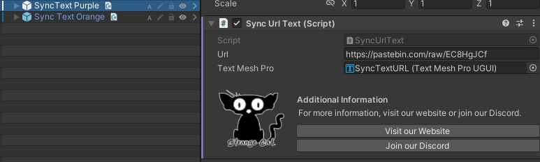 Sync Text Url - 【VRChat/SDK3/U#】