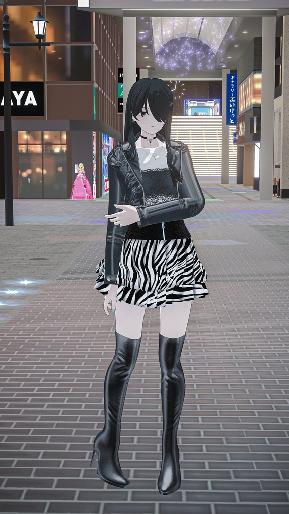 【Spine ShapeKey有り】アニマル柄スカート