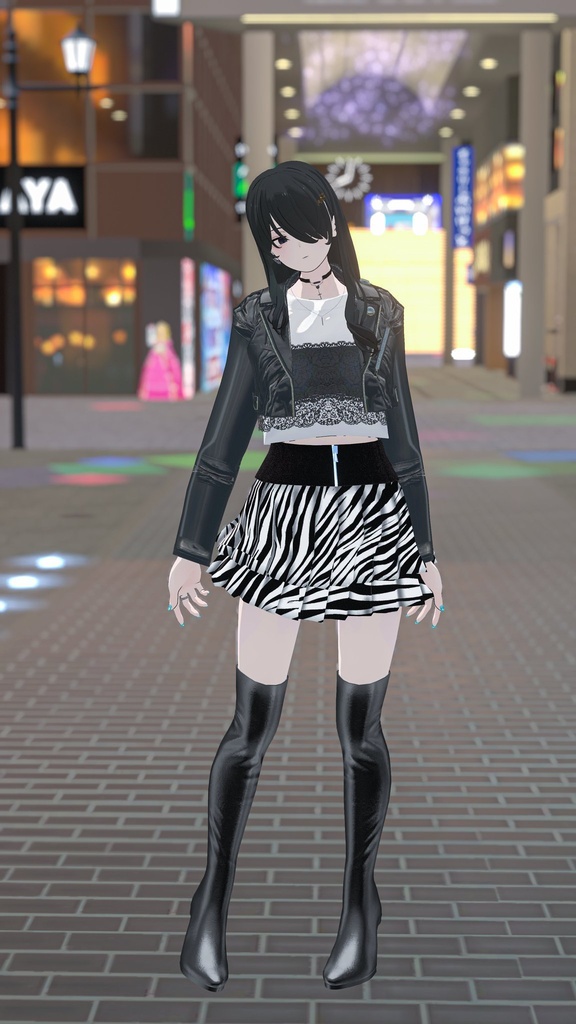 【Spine ShapeKey有り】アニマル柄スカート