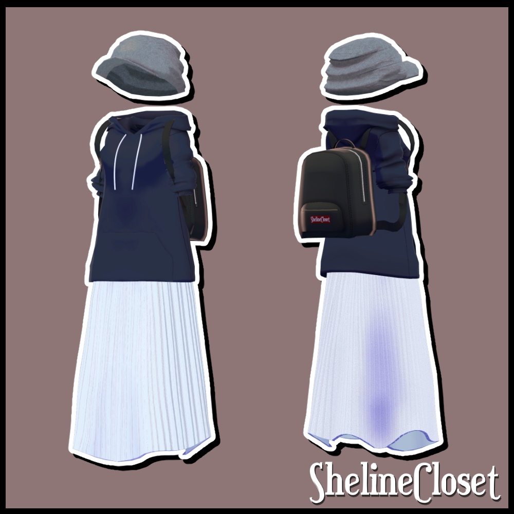 桔梗/ナユ/Grus/Lena/舞夜/Tien対応「大学生コーデ」