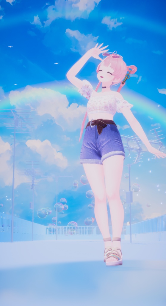 【複数アバター対応】エスニックオフショルダー