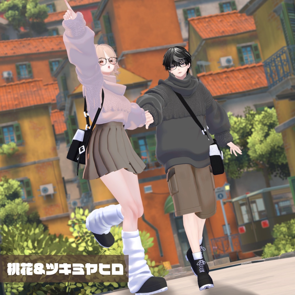 【しなの/森羅/Lapwing/ルミナ/水瀬/狛乃/墨惺(+Head)】Knit Casual Set【リンクコーデ】