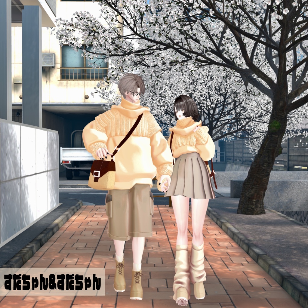 【しなの/森羅/Lapwing/ルミナ/水瀬/狛乃/墨惺(+Head)】Knit Casual Set【リンクコーデ】