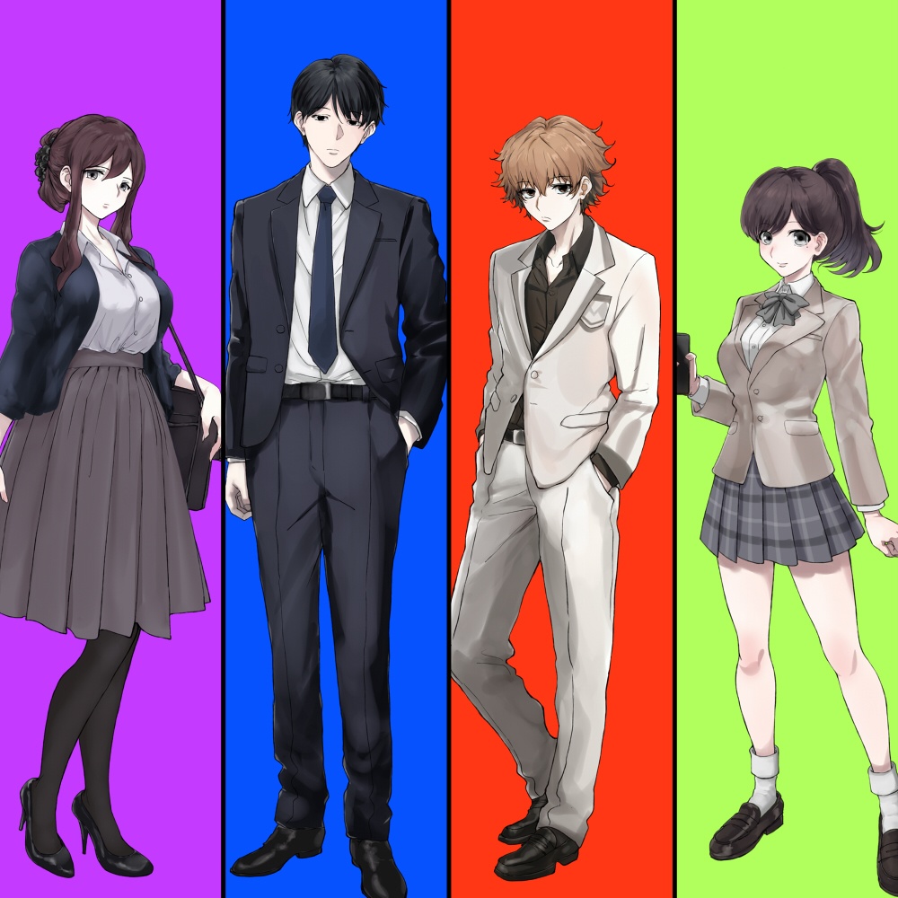 立ち絵素材集001_社会人_大人_学生_子供_男性_女性