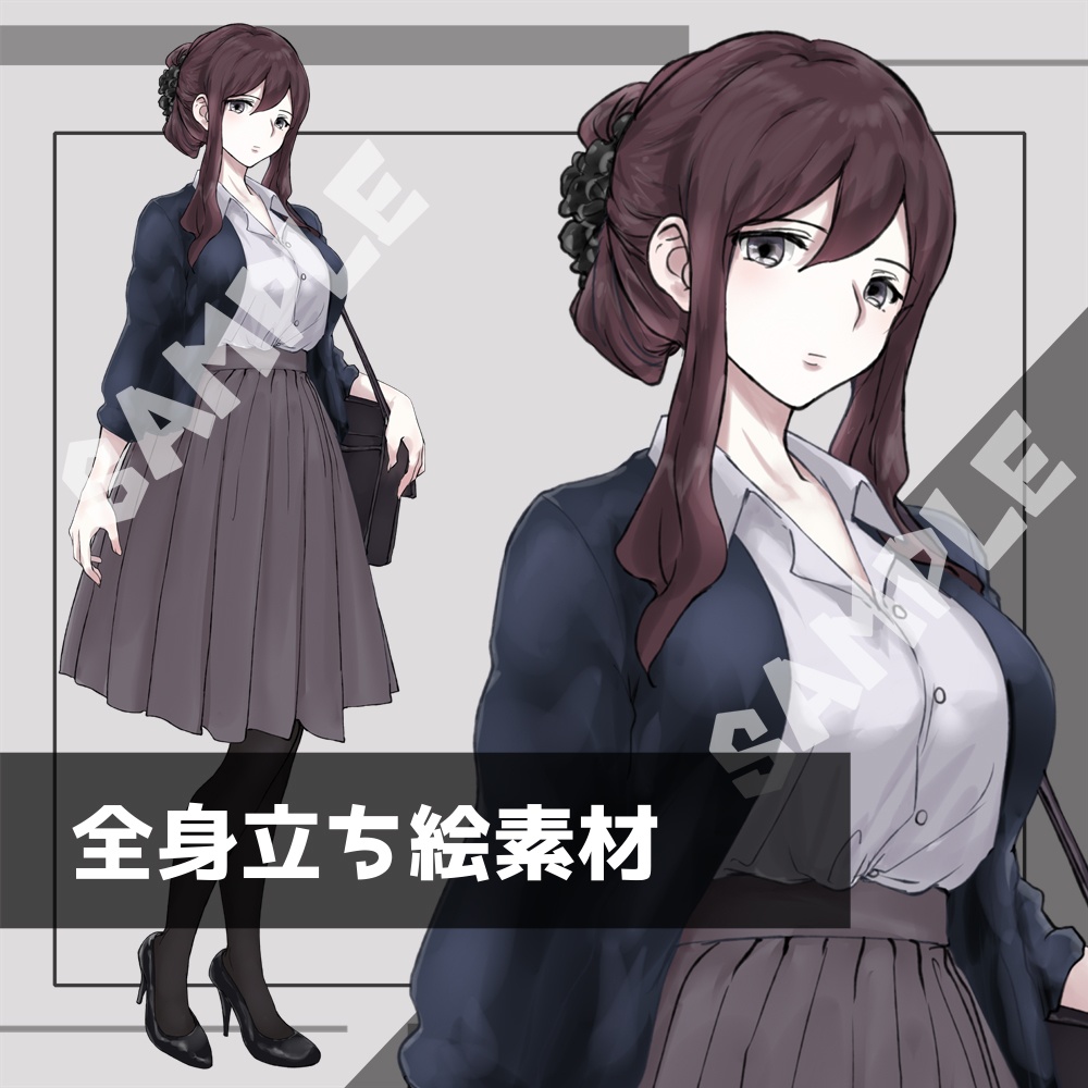 立ち絵素材集001_社会人_大人_学生_子供_男性_女性