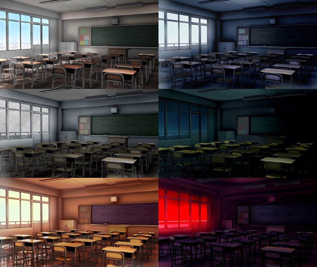 無料背景素材_学校教室001