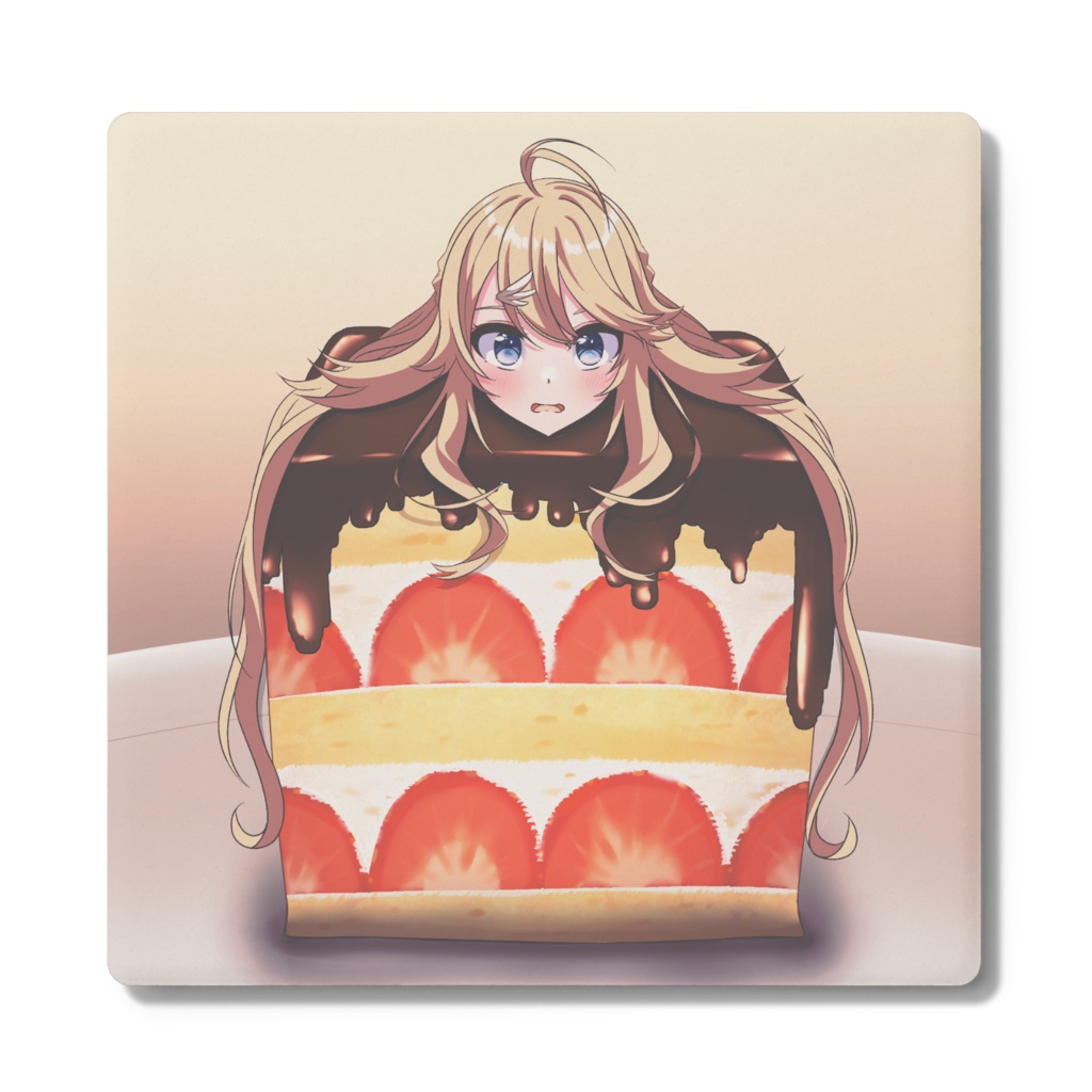 yellow Valentine coaster