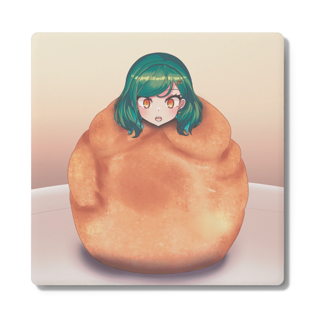 green Valentine coaster