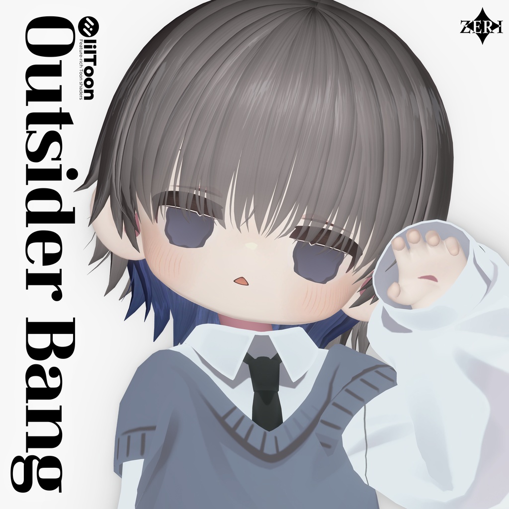 【VRC Hair】𝐍𝐨.𝟑 ✦ 𝐎𝐮𝐭𝐬𝐢𝐝𝐞𝐫 𝐁𝐚𝐧𝐠【50 Colors】#ZERI_booth