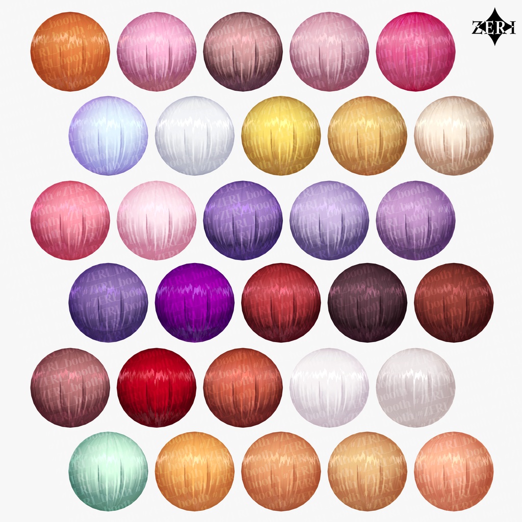 ใVRC Hairใ๐๐จ.๐ โฆ ๐๐๐๐๐ฅ ๐๐ฎ๐งใ61 Colorsใ#ZERI_booth