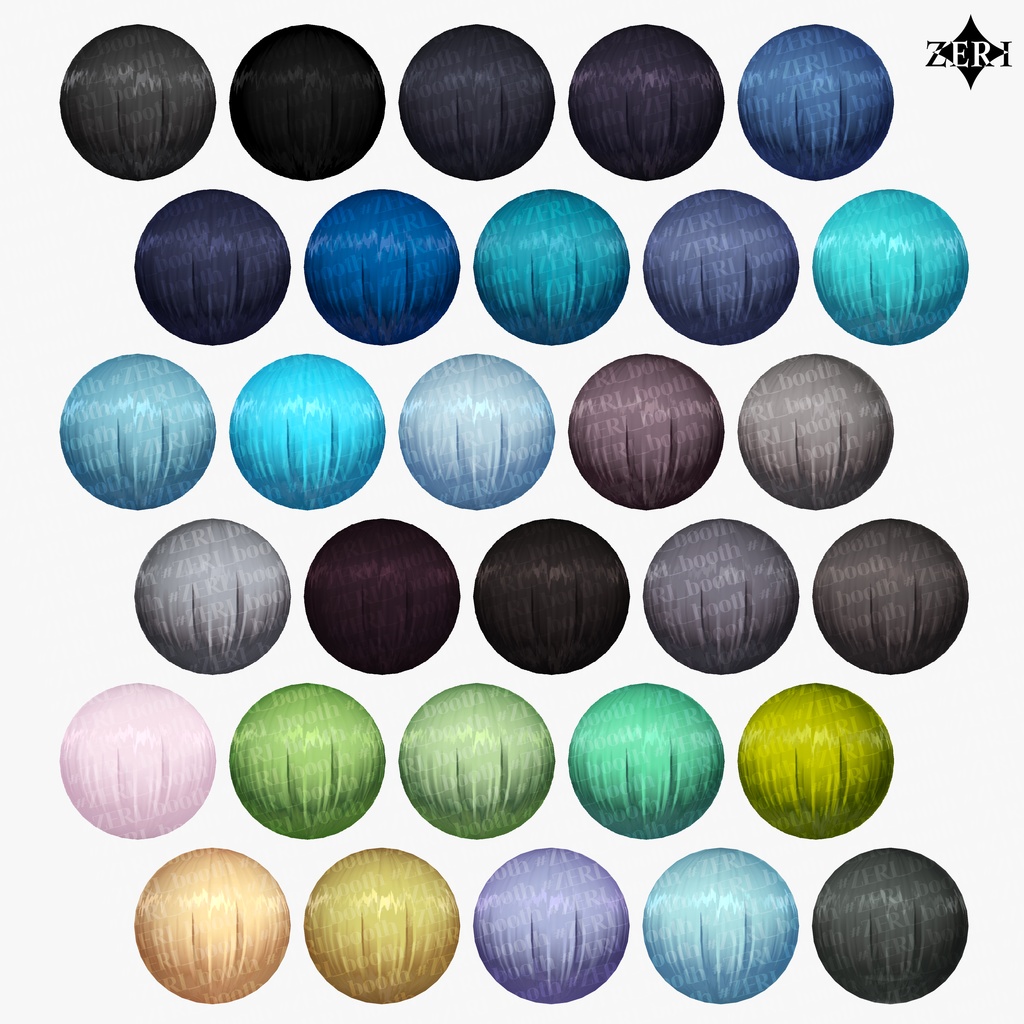 ใVRC Hairใ๐๐จ.๐ โฆ ๐๐๐๐๐ฅ ๐๐ฎ๐งใ61 Colorsใ#ZERI_booth