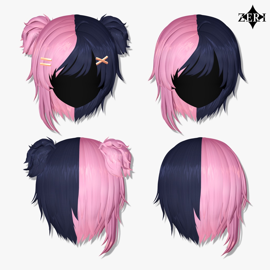 ใVRC Hairใ๐๐จ.๐ โฆ ๐๐๐๐๐ฅ ๐๐ฎ๐งใ61 Colorsใ#ZERI_booth