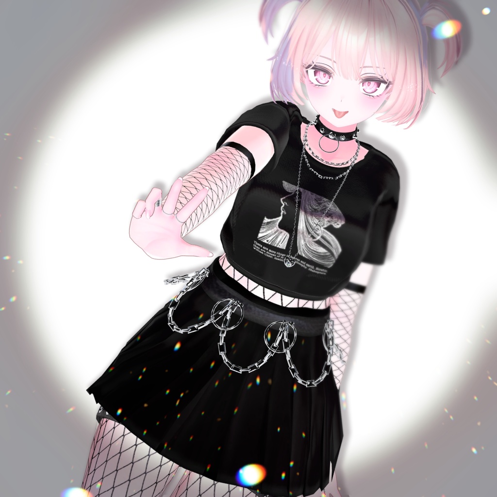 【3アバター対応】 Emo girl outfit