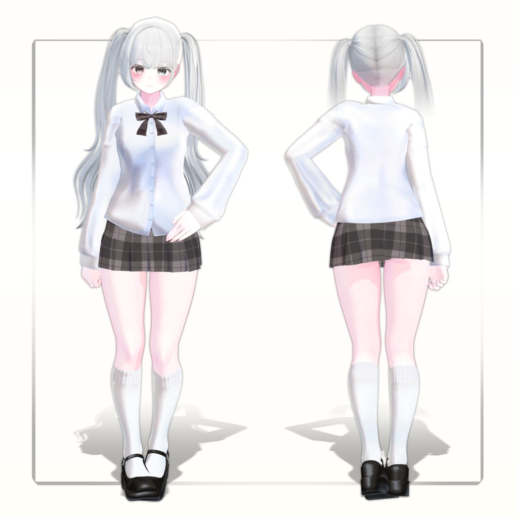 【桔梗】Cardigun and Shirts outfit