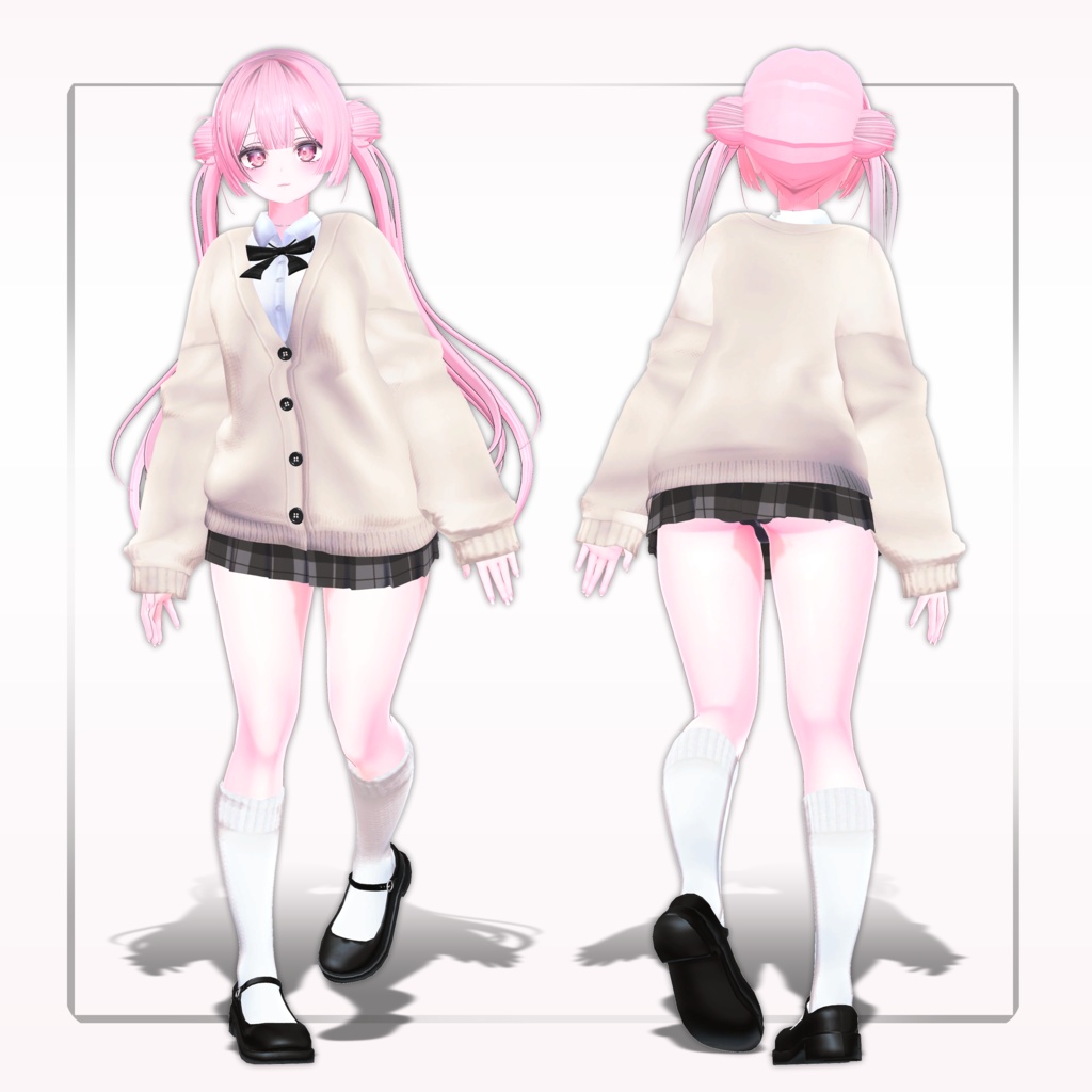 【セレスティア】Cardigun and Shirts outfit