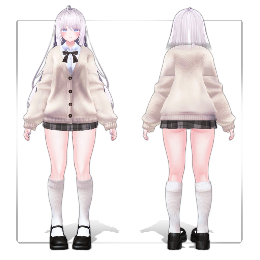 【萌】Cardigun and Shirts outfit