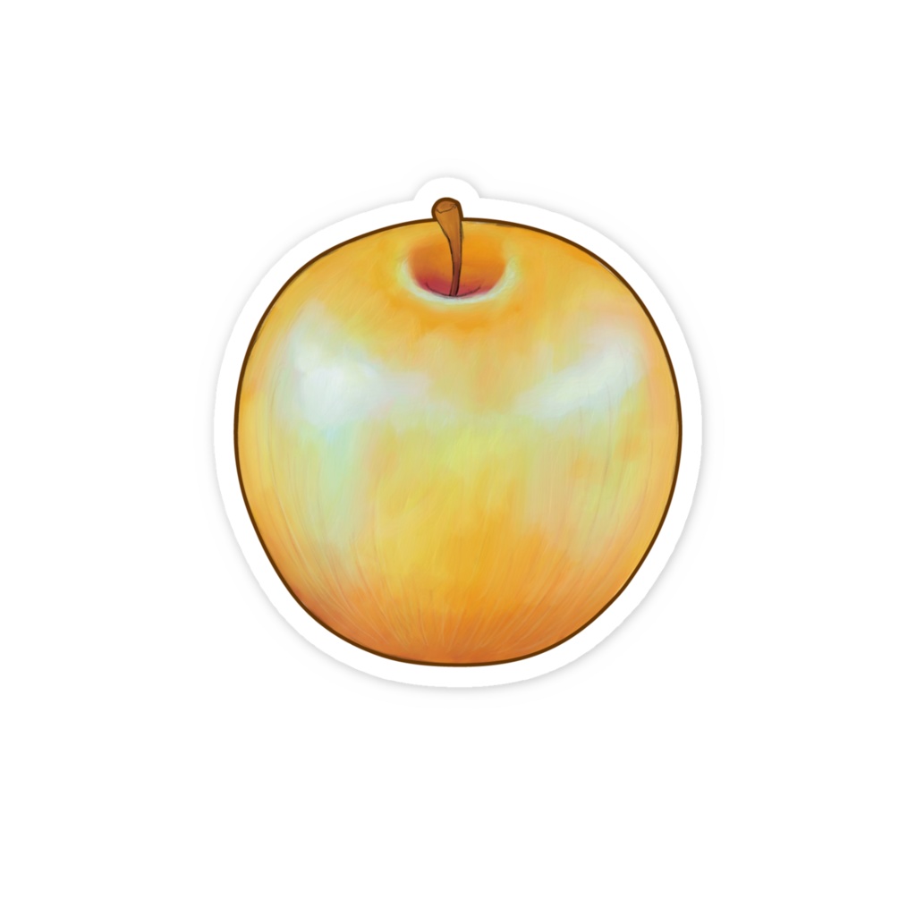 ステッカー りんご 早朝