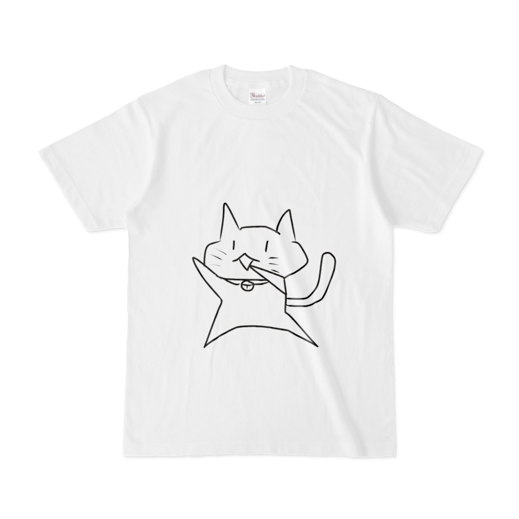 夏目ゆらる直筆イラスト シャキ猫Tシャツ