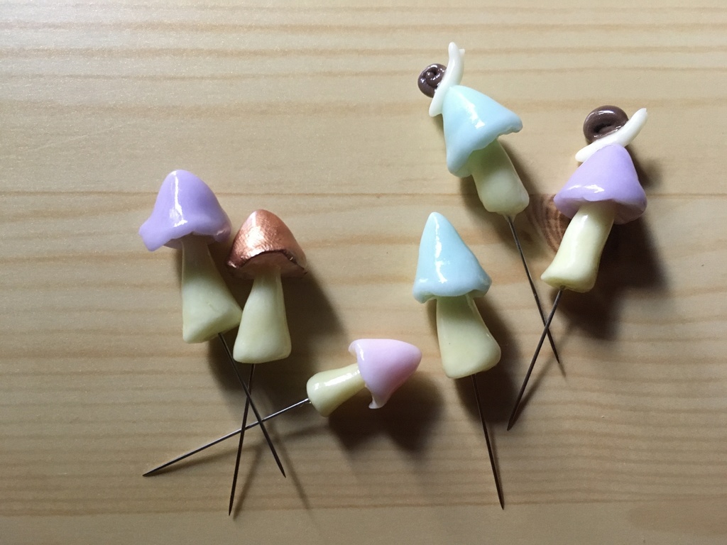 キノコのまち針