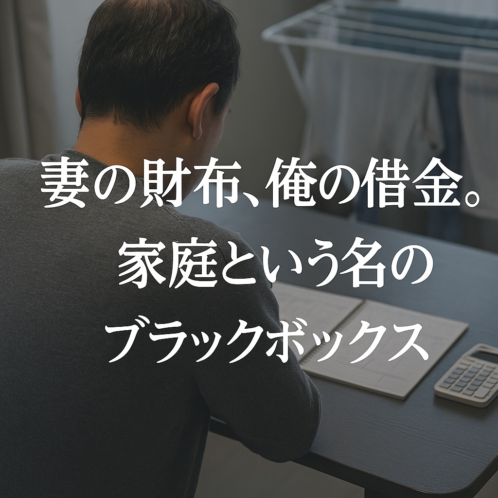 妻の財布、俺の借金。家庭という名のブラックボックス