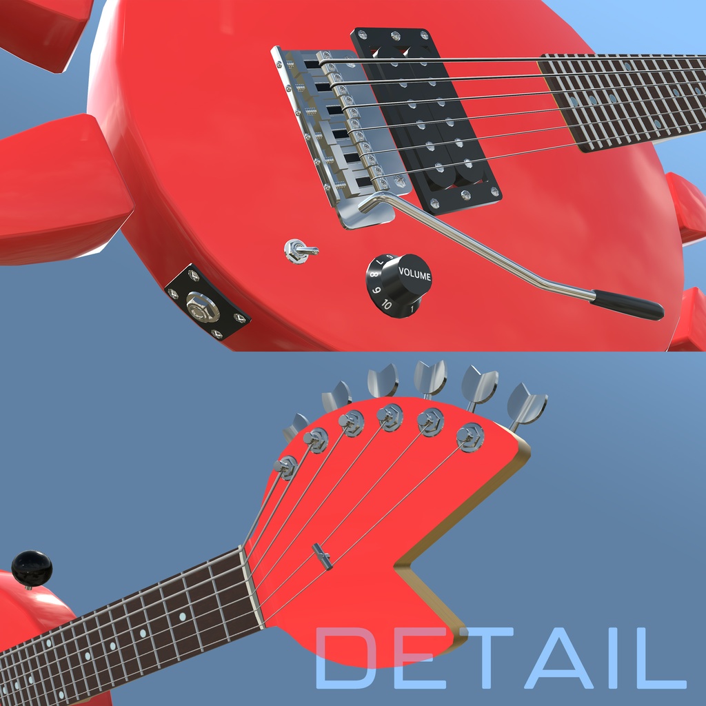 【カニギター】CRAB GUITAR KA-23【VRChat想定】