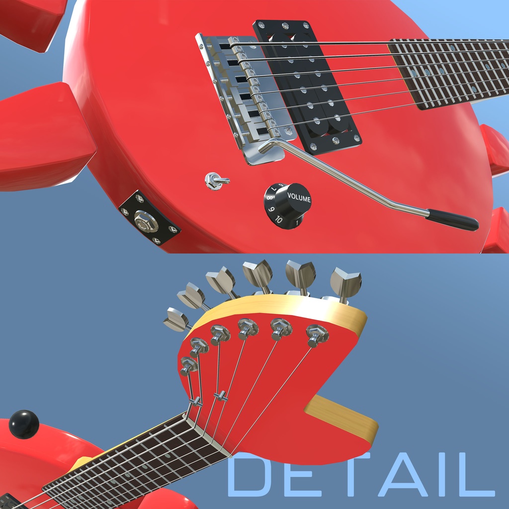 【VRChat想定】カニギター KA-23 Crab Guitar