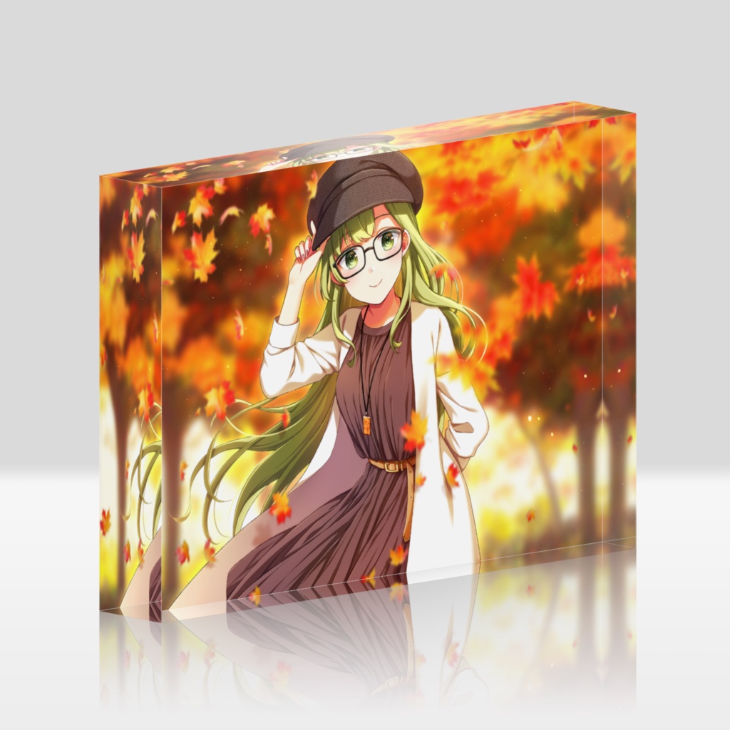 紅葉アクリルブロック