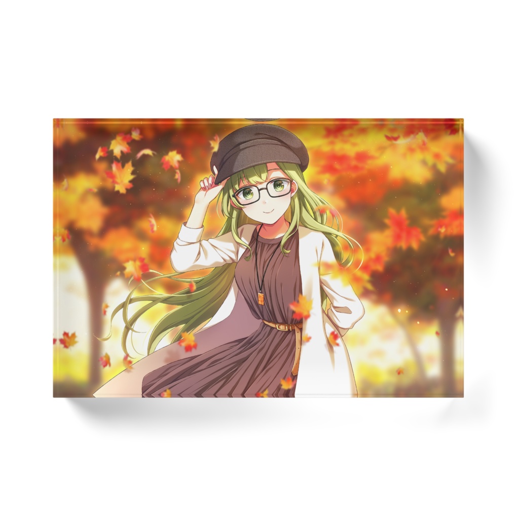 紅葉アクリルブロック