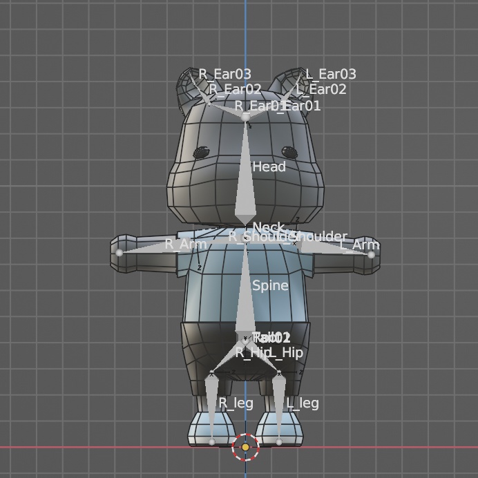 【無料版・ボーン入り】ローポリくまのキャラクター.fbx .unitypackage .blend bear クマ 動物