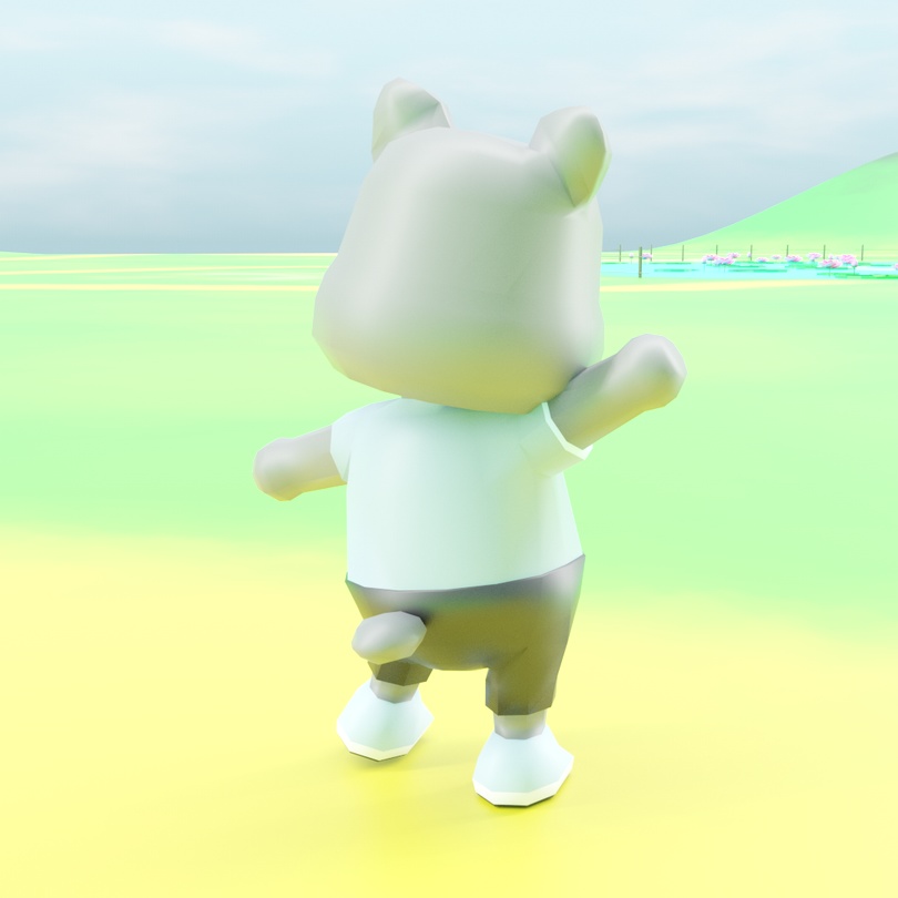 【無料版・ボーン入り】ローポリくまのキャラクター.fbx .unitypackage .blend bear クマ 動物