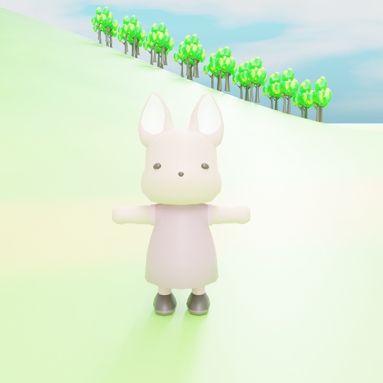 ローポリどうぶつキャラクターセット.fbx.unitypackage くま うさぎ チンチラ きつね ねずみ