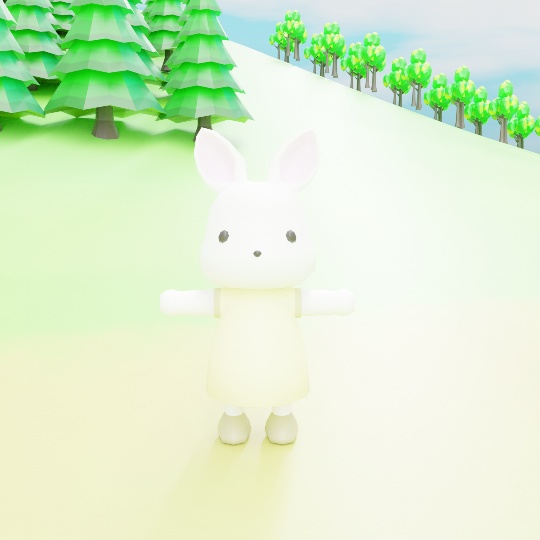 ローポリどうぶつキャラクターセット.fbx.unitypackage くま うさぎ チンチラ きつね ねずみ