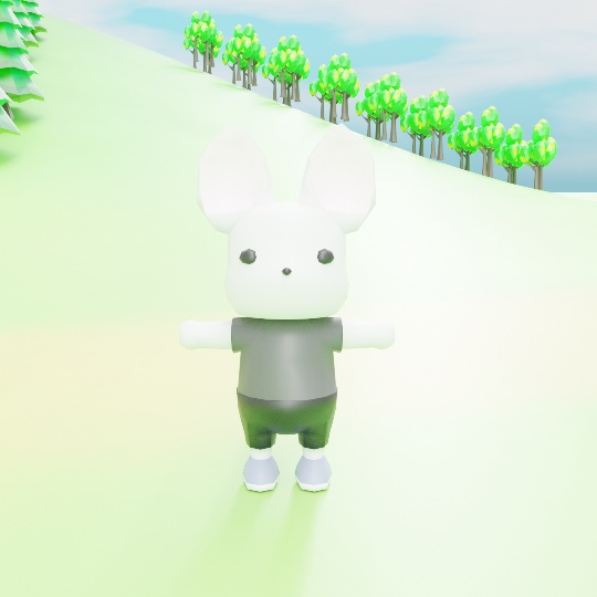 ローポリどうぶつキャラクターセット.fbx.unitypackage くま うさぎ チンチラ きつね ねずみ