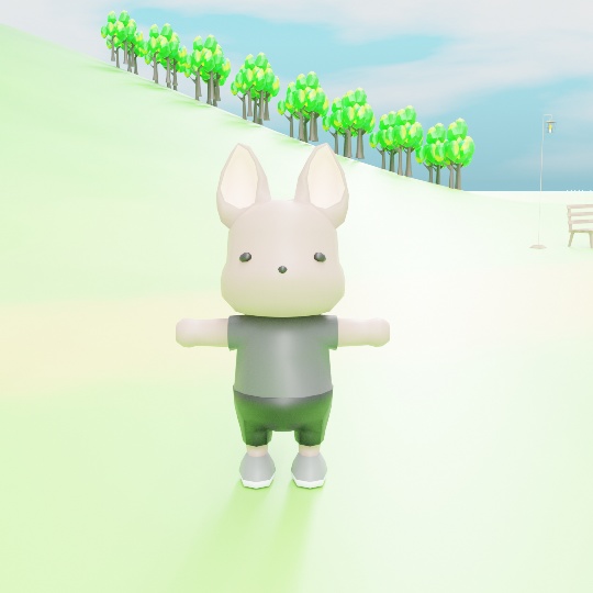 ローポリどうぶつキャラクターセット.fbx.unitypackage くま うさぎ チンチラ きつね ねずみ