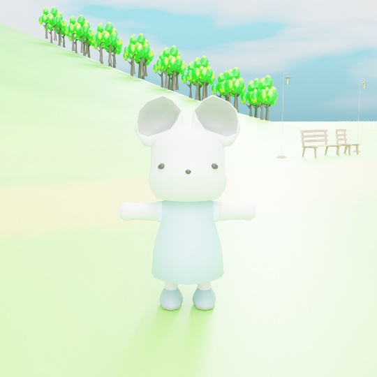 ローポリどうぶつキャラクターセット.fbx.unitypackage くま うさぎ チンチラ きつね ねずみ