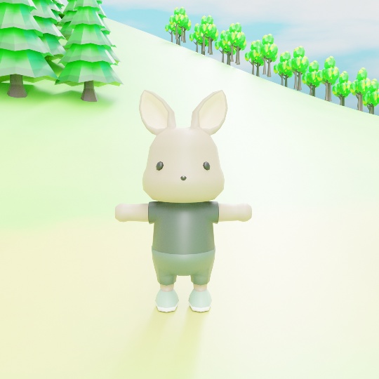 ローポリどうぶつキャラクターセット.fbx.unitypackage くま うさぎ チンチラ きつね ねずみ