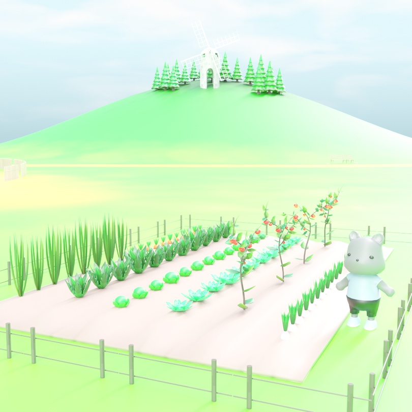 ローポリ 畑セット .fbx .unitypackage 野菜 農業 farm