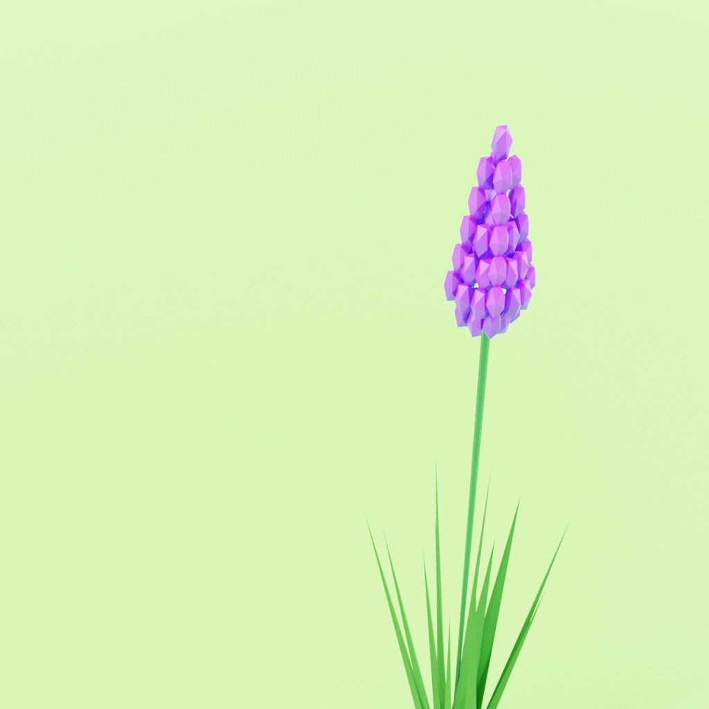 ローポリフラワー ムスカリセット .fbx .unitypackage muscari