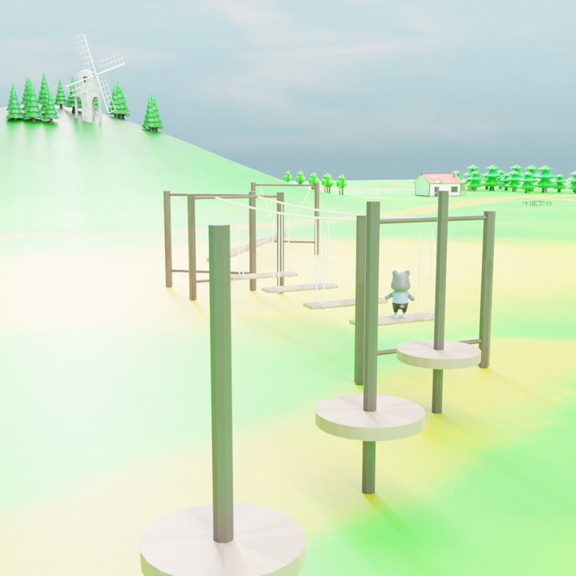 アスレチック3種類セット .FBX .Unitypackage .blend athletick