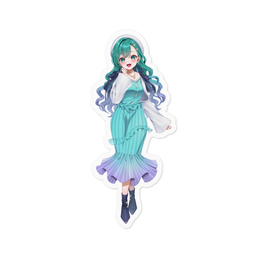 海姫てち　秋冬衣装ステッカー