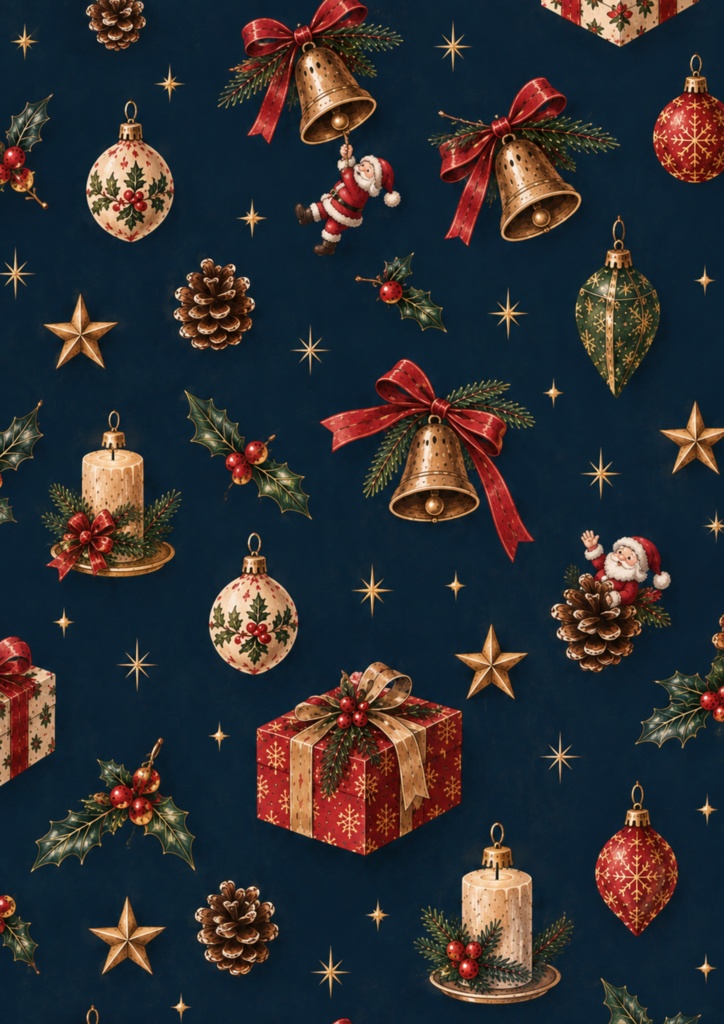Noa World Christmas Digital Paper 5 Patterns