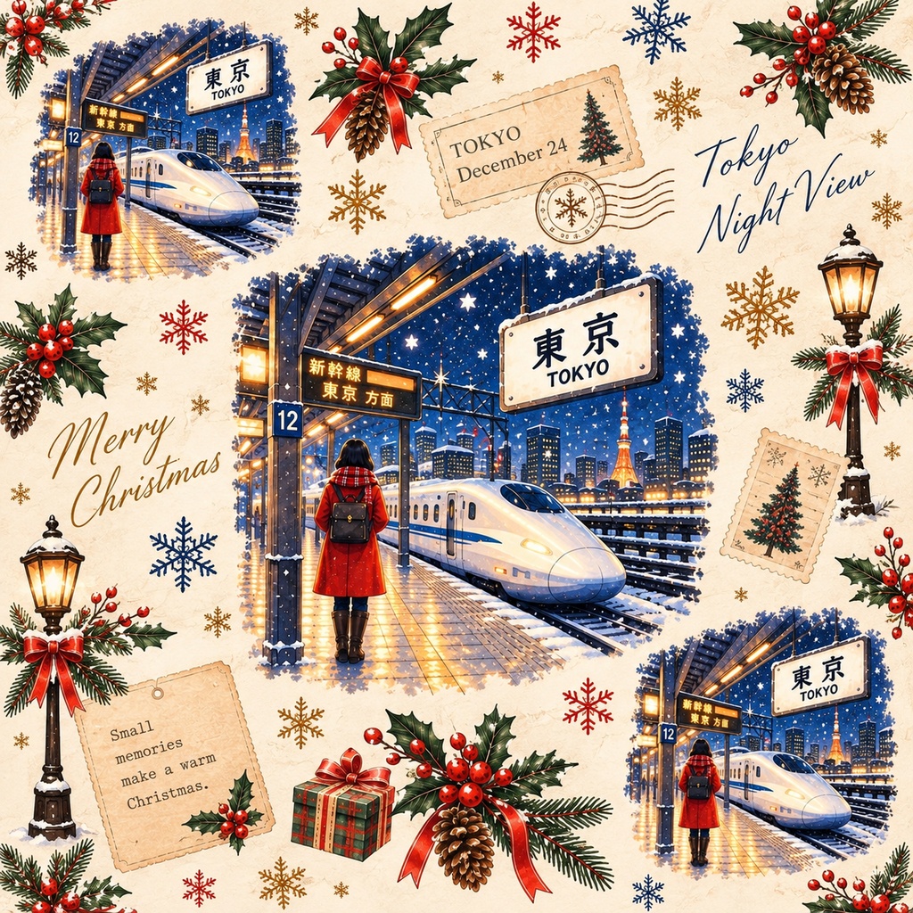 日本のクリスマスの記憶|デジタル素材20点
