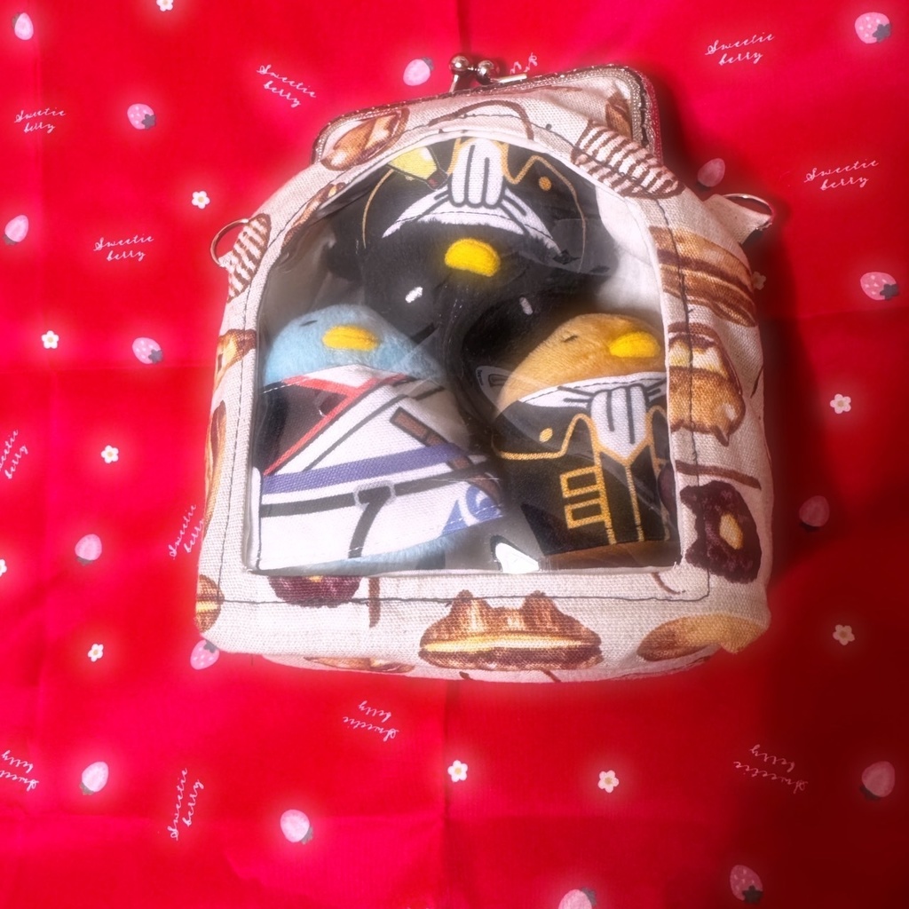 なんかいい感じのぬいポーチ ハートキルト