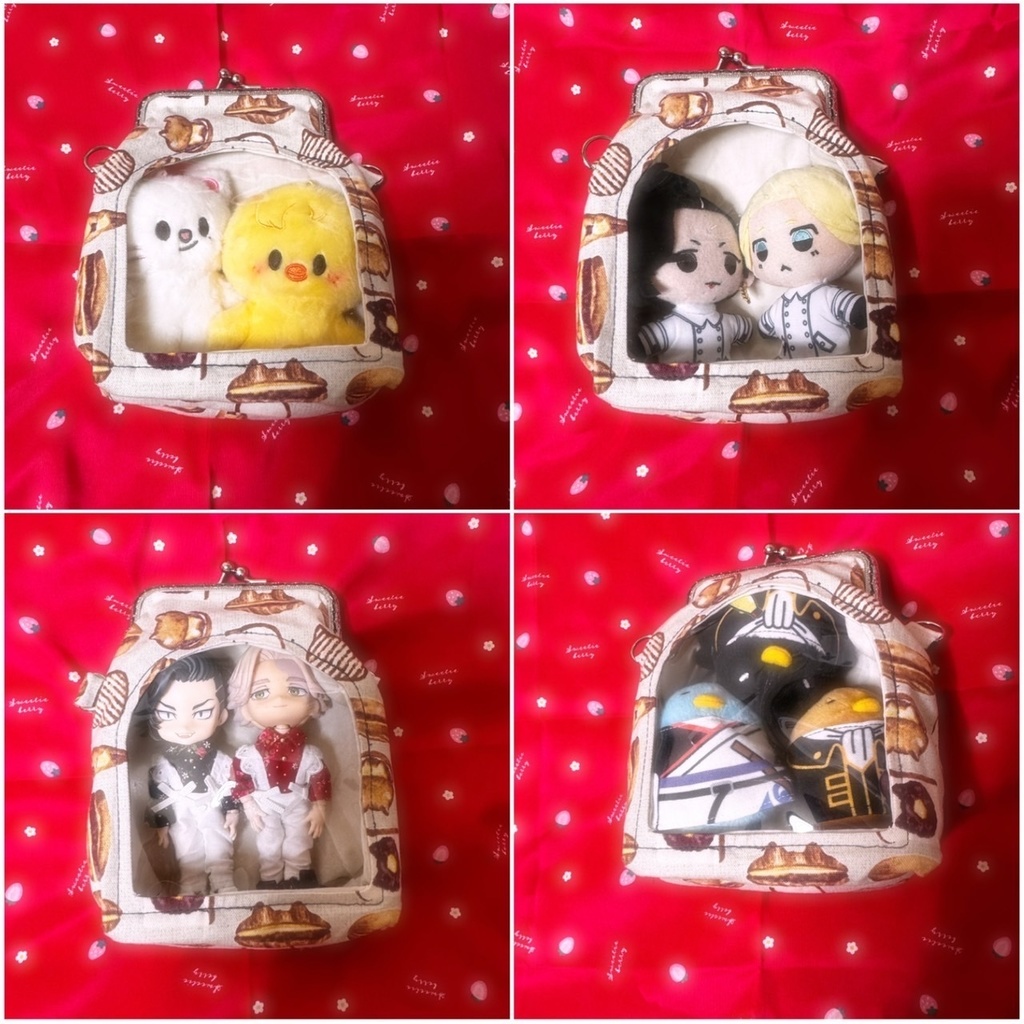 なんかいい感じのぬいポーチ ハートキルト