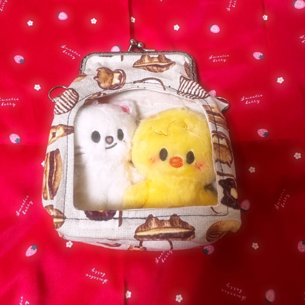 なんかいい感じのぬいポーチ ハートキルト