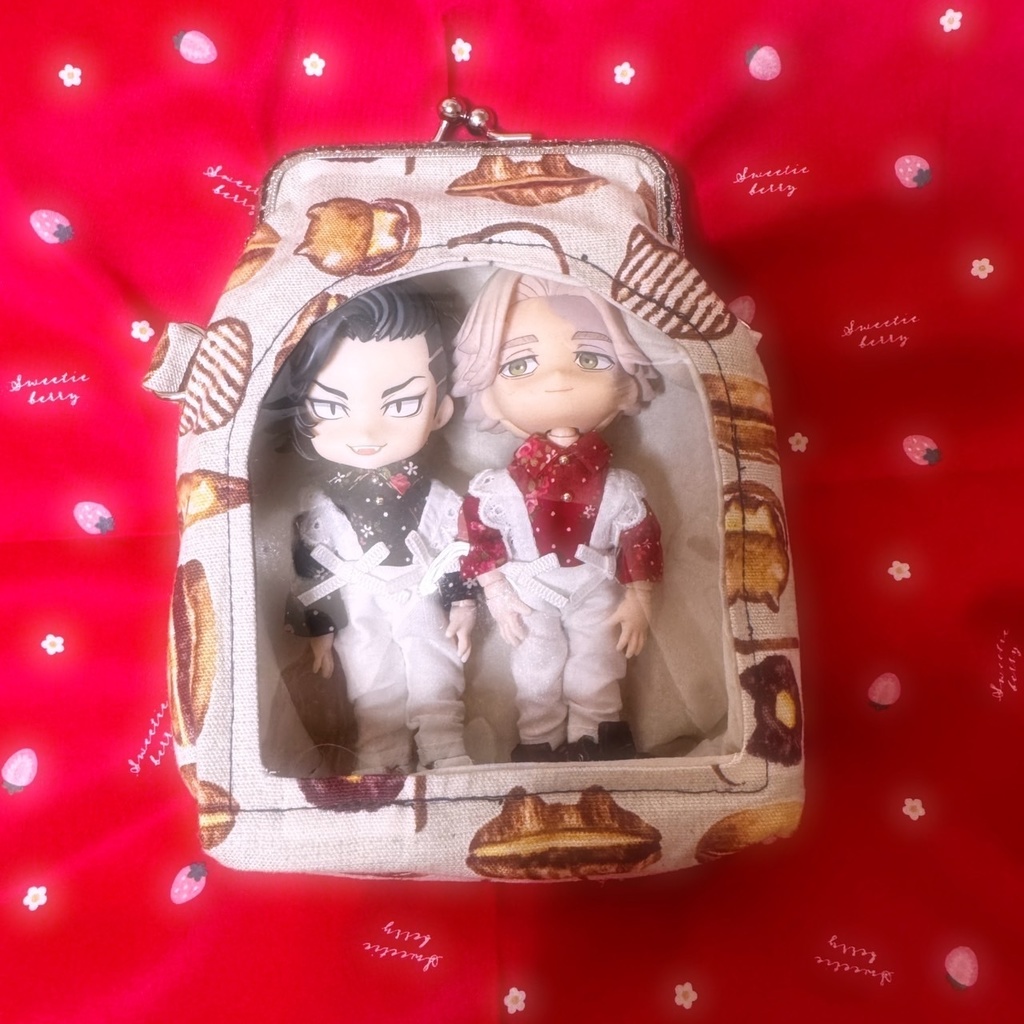 なんかいい感じのぬいポーチ ハートキルト