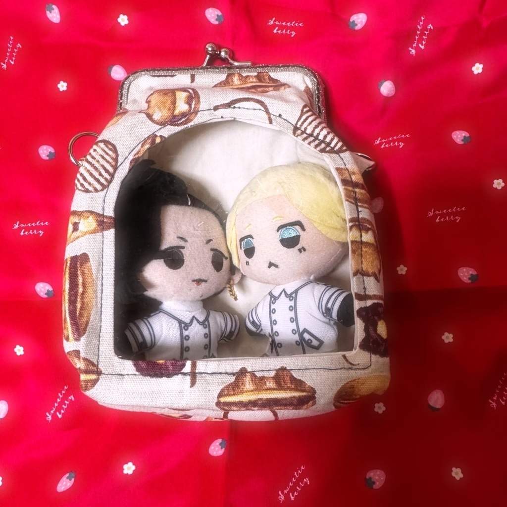 なんかいい感じのぬいポーチ ハートキルト