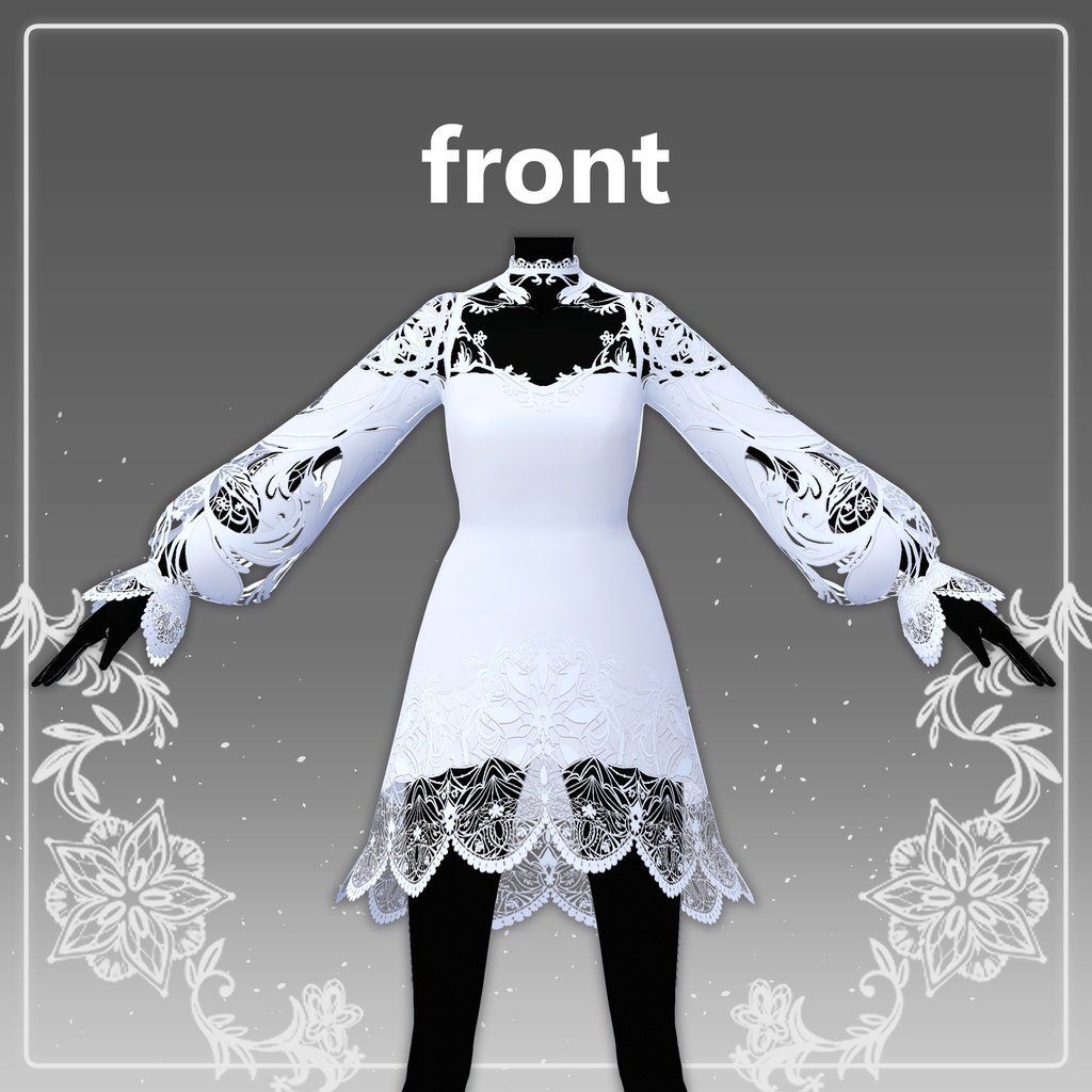 【VRoid】レースのワンピース